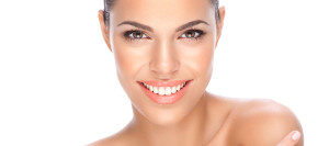 smiling woman with beautiful skin