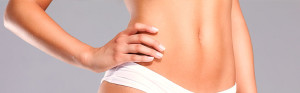 woman embracing her stomach