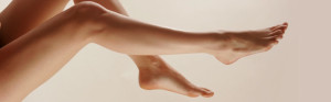 a pair of beautiful clear legs