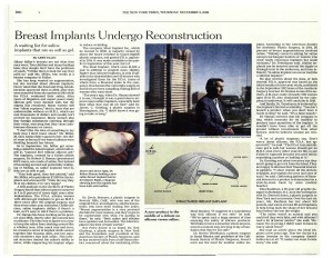 Breast Implants Undergo Reconstruction newspaper article