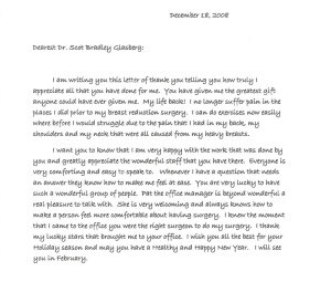 typed patient testimonial